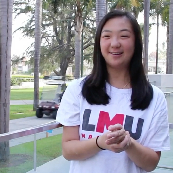 lmu student media roar studios sizzle reel male student lifting arms in air making female student at side seem uncomfortable