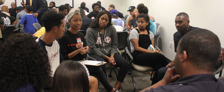 lmu eis students sitting in a circle