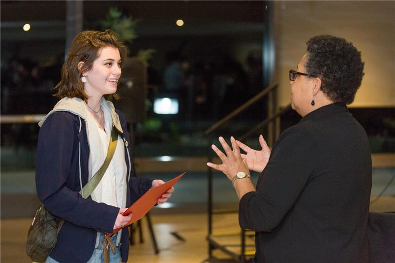 A Student being talked to