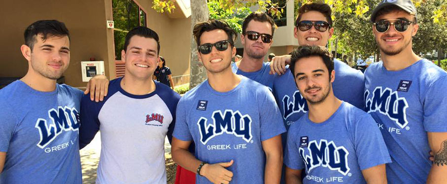 A group of Greek fraternity students