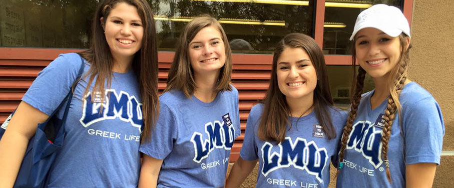 A group of Greek Life sorority students