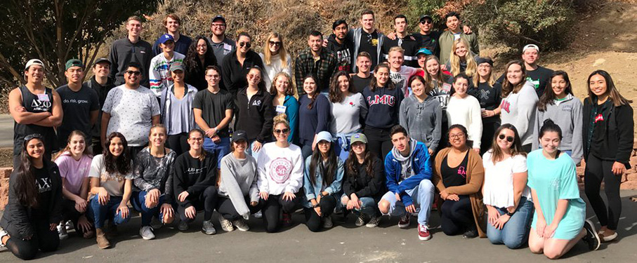 Students posing outside