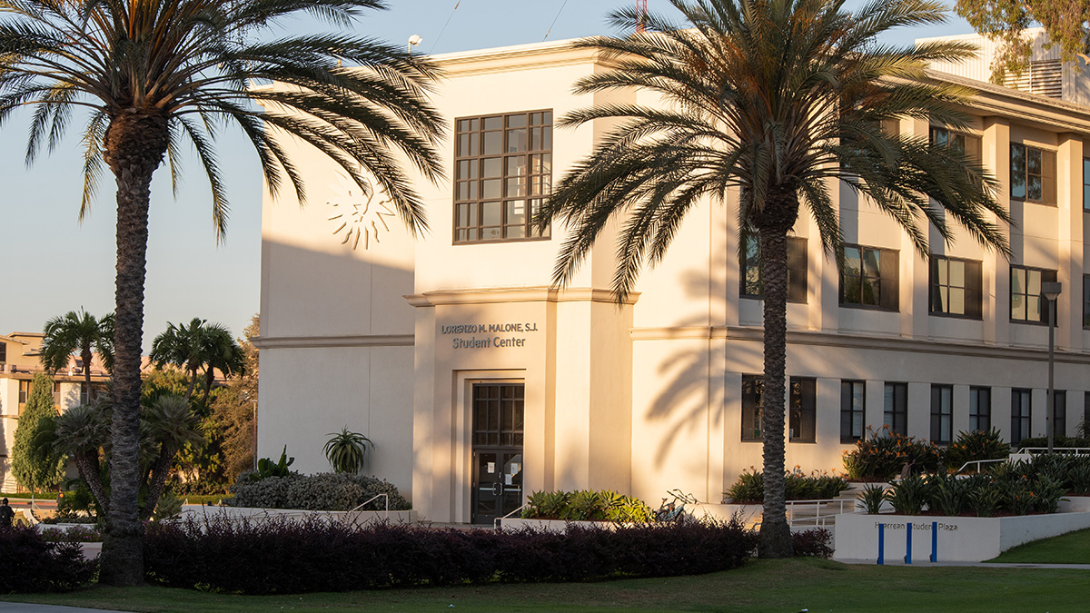 Exterior shot of Malone Student Center