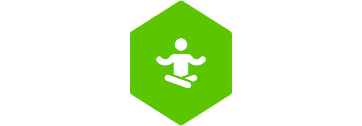 Person doing yoga icon